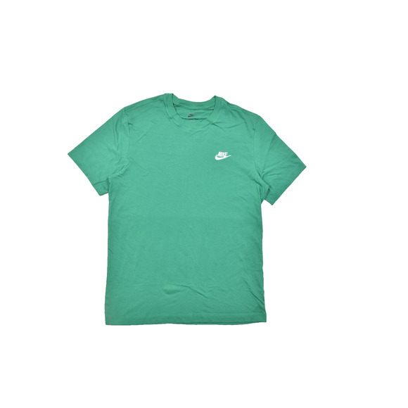 Nike The Nike Tee Men's Regular Size M Green Cotton T-Shirt Swoosh - Picture 1 of 8